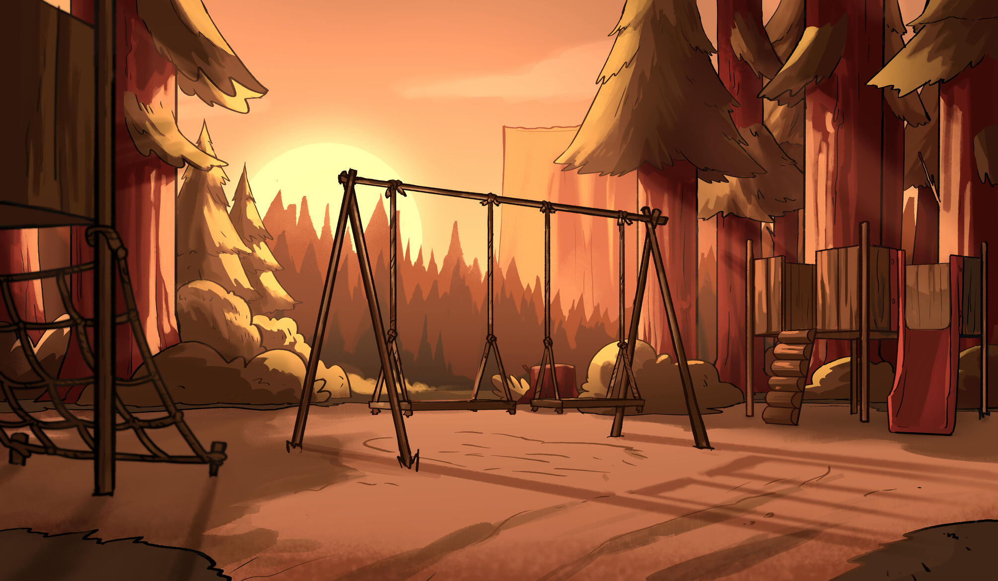 Gravity Falls Style Study - Evening Gravity Falls Style Study - Evening