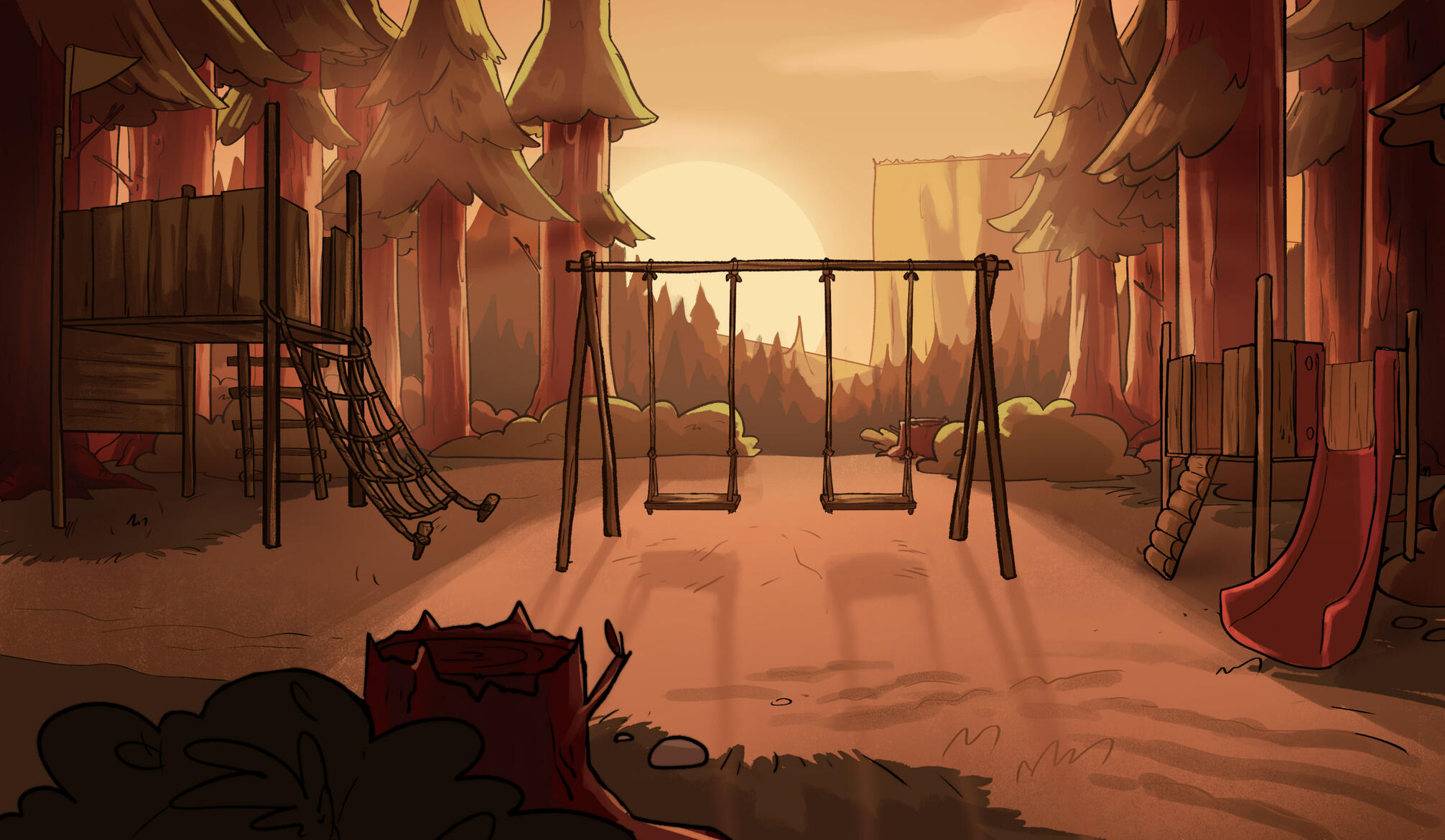 Gravity Falls Style Study - Evening Gravity Falls Style Study - Evening